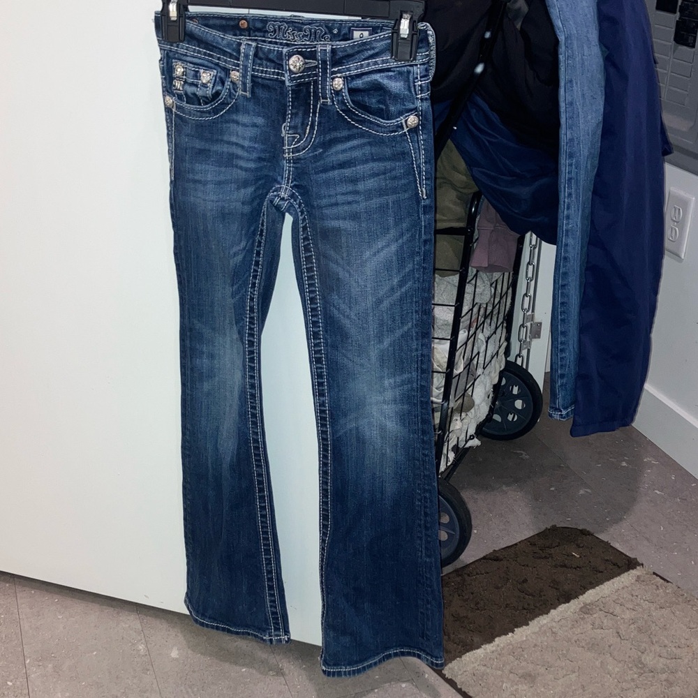 Miss Me Juniors Jeans with Embellished Pockets